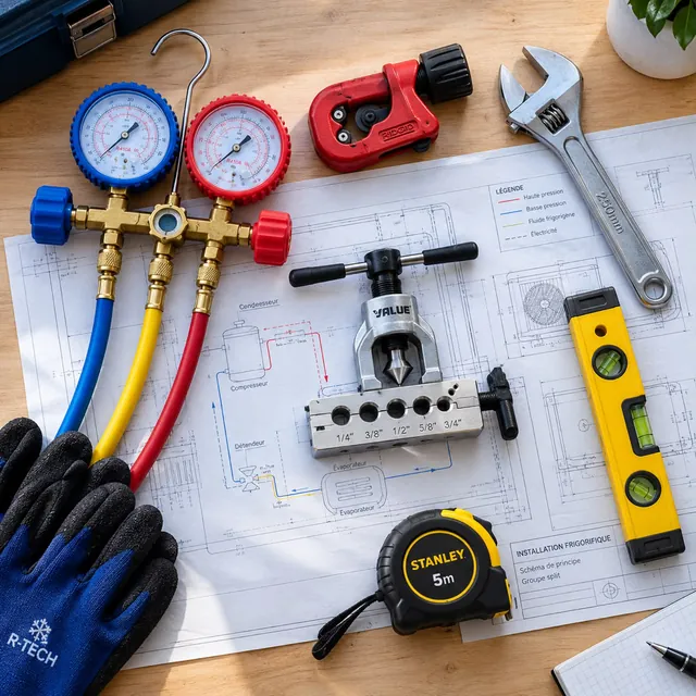 Outillage et plan d'installation